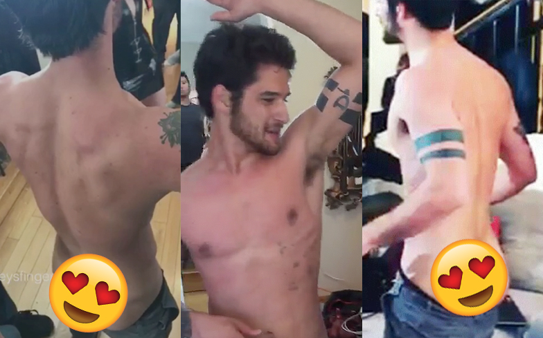 Teen Wolf heartthrob Tyler Posey was forced to strip off last week after lo...